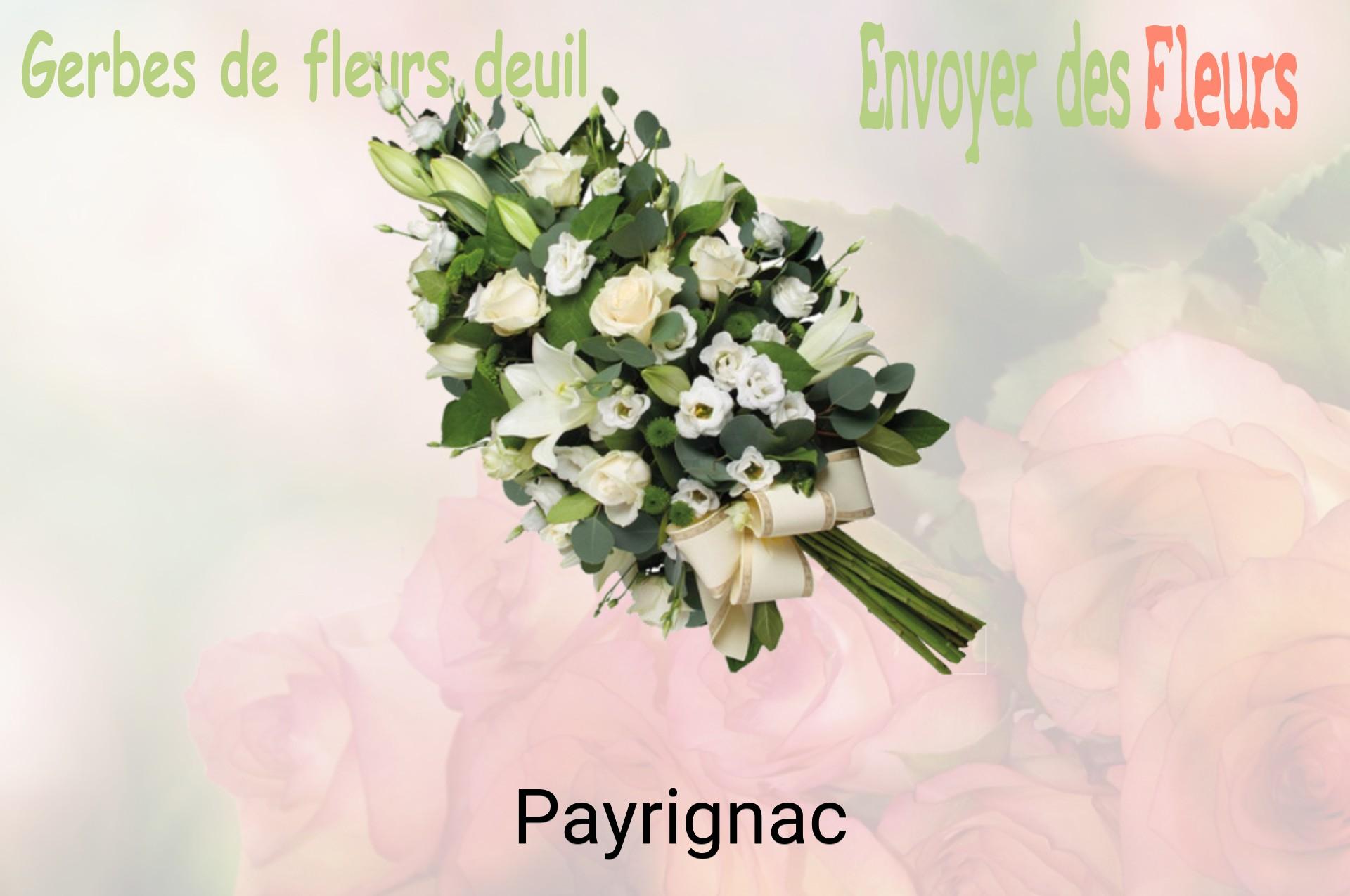 Gerbe de fleurs de deuil livrée à Payrignac
